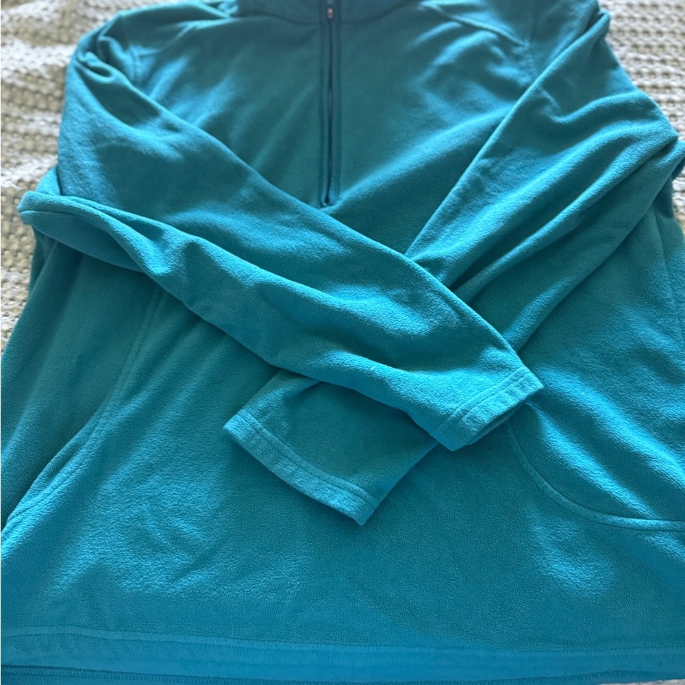 Teal Quarter-Zip Pullover